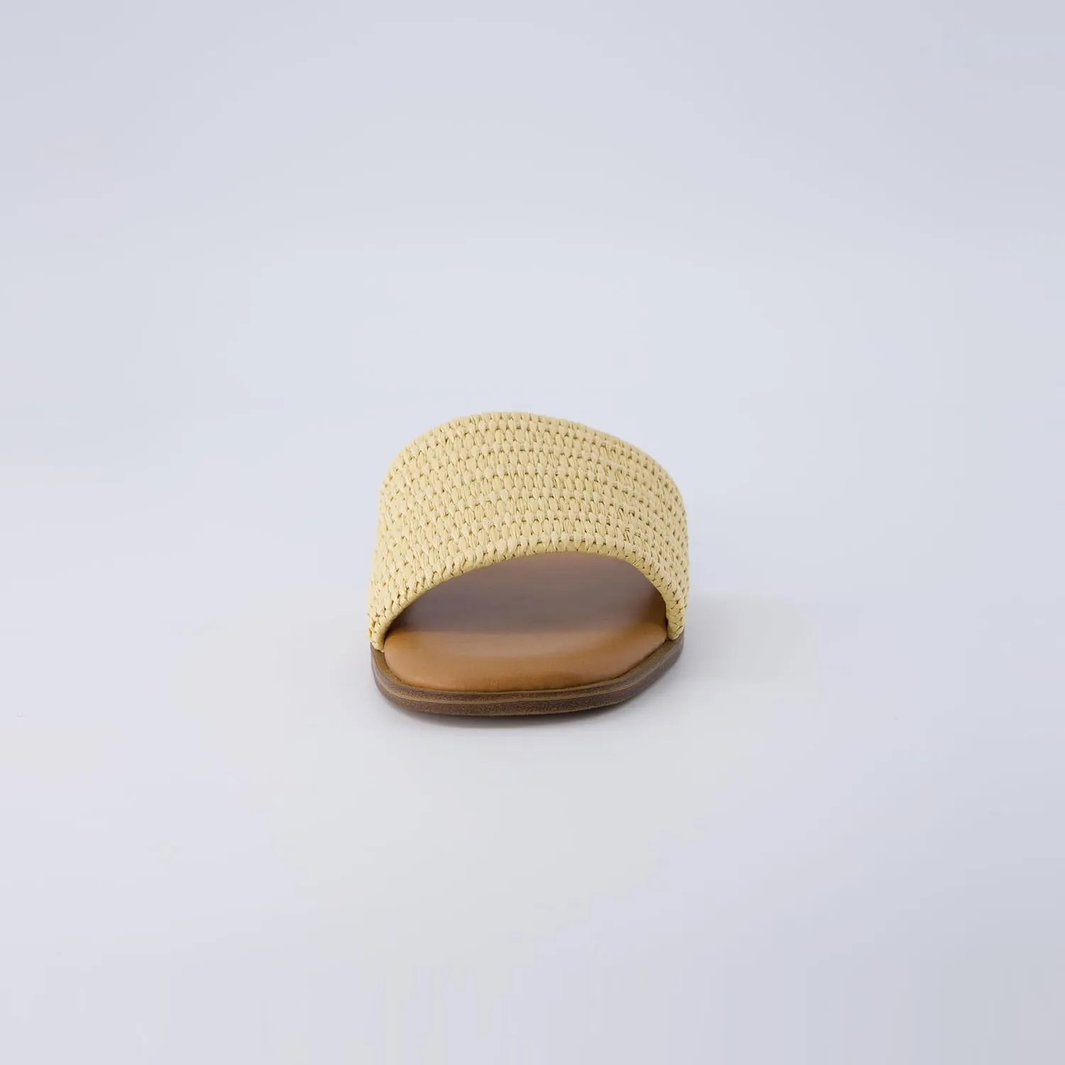 CUSHIONAIRE Women's Sesame raffia slide sandal  Memory Foam, Wide Widths Available