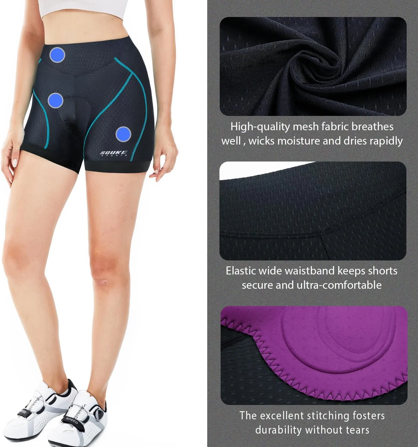 Cycling Shorts Women's 3D Padded Bicycle Bike Biking Underwear Shorts