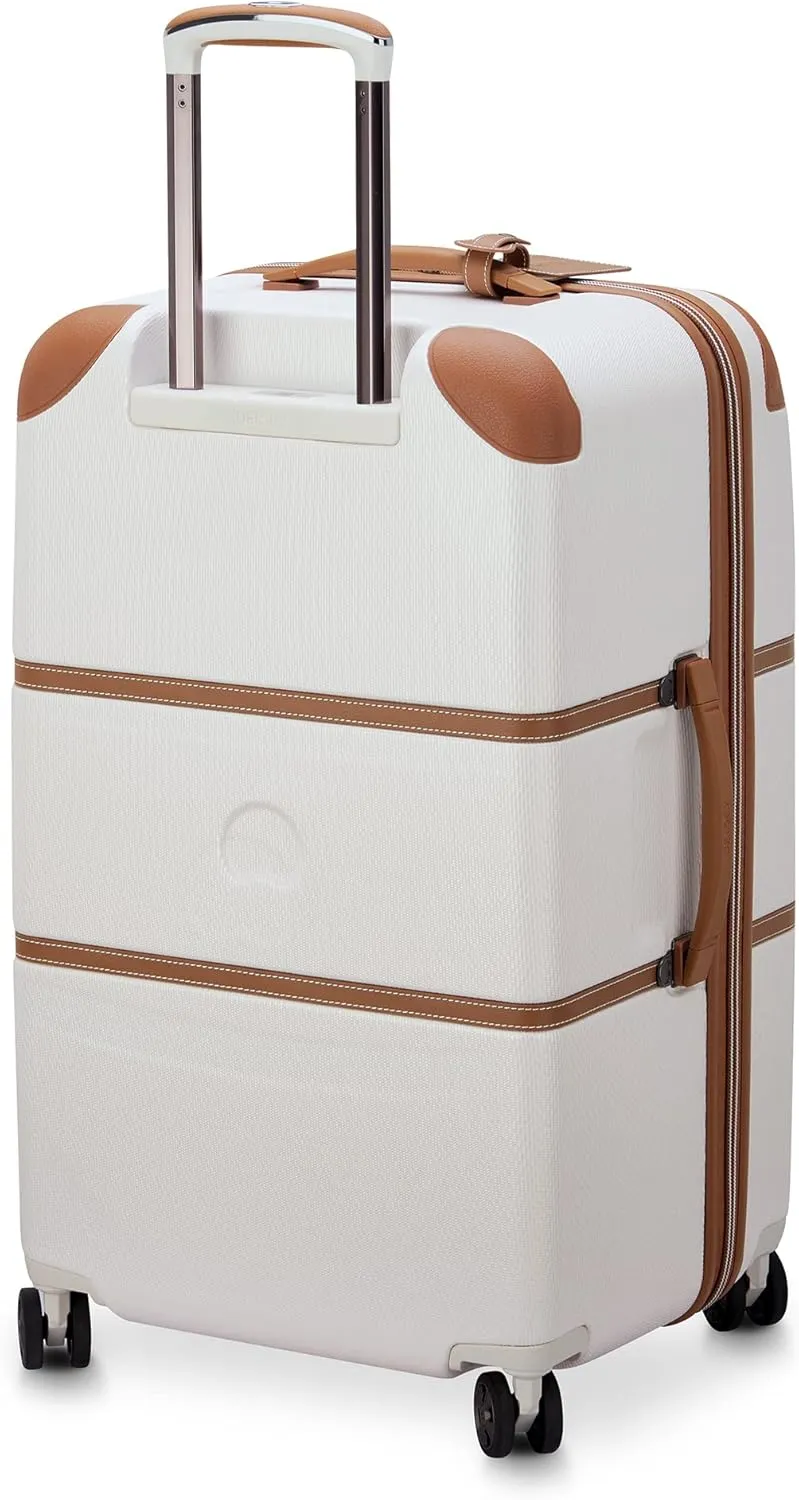 DELSEY PARIS Chatelet Air 2.0 Hardside Luggage Trunk with Spinner Wheels, Angora, Checked-26 Inch Trunk
