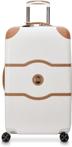 DELSEY PARIS Chatelet Air 2.0 Hardside Luggage Trunk with Spinner Wheels, Angora, Checked-26 Inch Trunk
