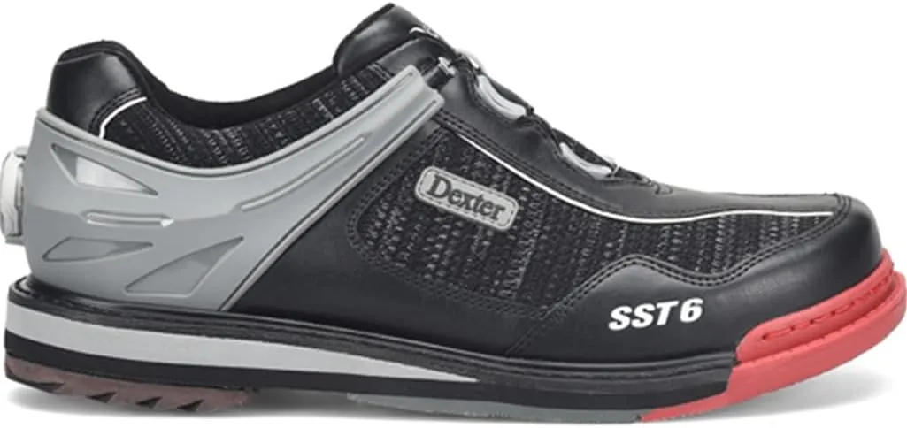 Dexter Mens SST 6 Hybrid BOA Wide Bowling Shoes Right Hand - Black/Knit 8 1/2