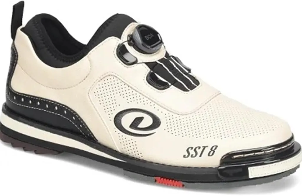 Dexter Mens SST 8 BOA MC Bowling Shoes (for Right and Left Handed Bowlers. Men's Shoe Sizing) - Parchment/Black 8