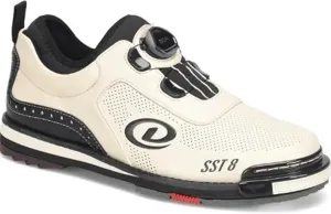 Dexter Mens SST 8 BOA MC Bowling Shoes (for Right and Left Handed Bowlers. Men's Shoe Sizing) - Parchment/Black 8