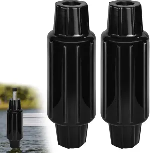 Dock Bumpers Fenders for Post, Dock Fender Bumper Slide-Over Post Pole, Slip-On Dock Leg Pipes and Mounting Brackets, Vertical Protection, Soft UV-Resistant Marine-Grade Vinyl,Black