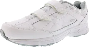 Dr. Scholl's - Men's Brisk Light Weight Dual Strap Sneaker, Wide Width (9 Wide, White Grey)