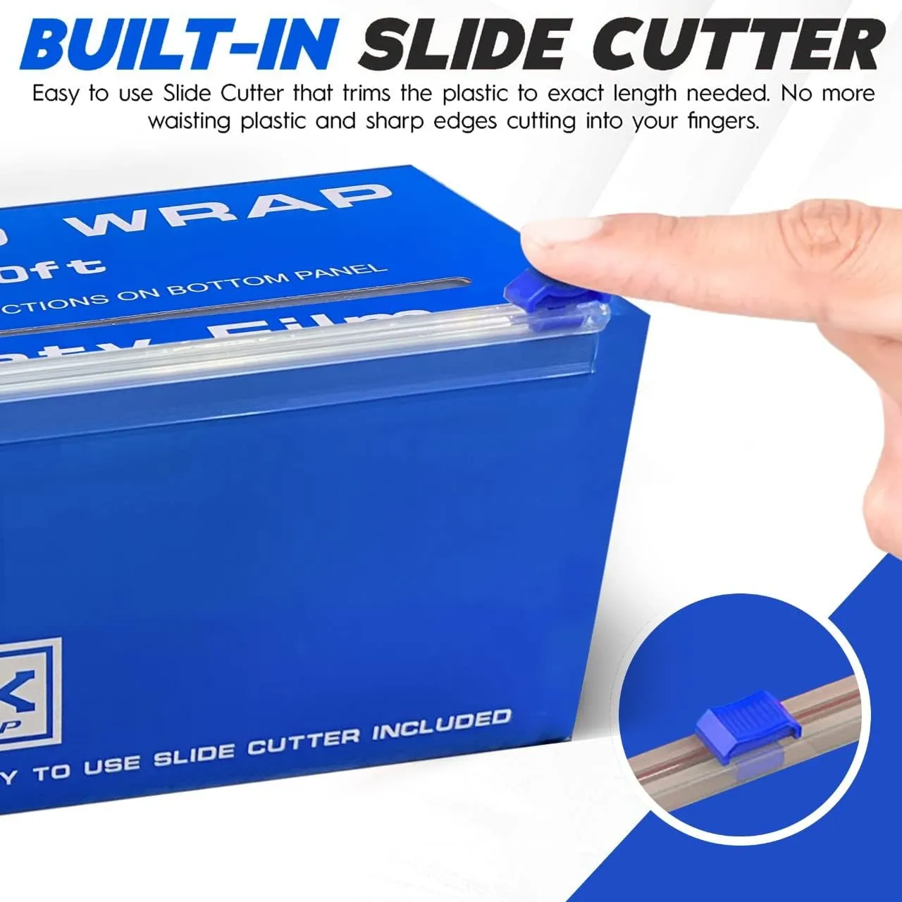 Duck Food Safety Film, 18 inch x 2000ft Plastic Wrap, Commercial Grade, Great for Sealing and Storage, Used for Food Service Industry, Easy to Use Slide Cutter for Clean Cut (1 Box)