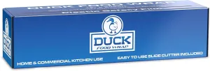 Duck Food Safety Film, 18 inch x 2000ft Plastic Wrap, Commercial Grade, Great for Sealing and Storage, Used for Food Service Industry, Easy to Use Slide Cutter for Clean Cut (1 Box)