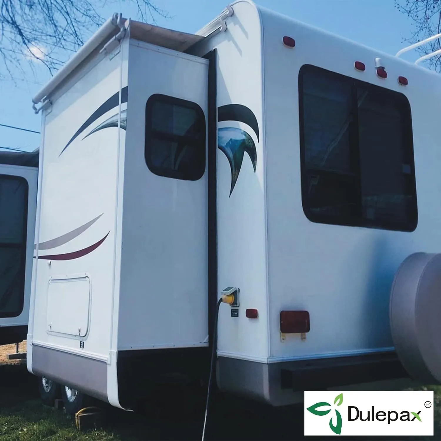 Dulepax-RV Slide Out Awning Fabric Replacement-(46" x 250", White- Fabric only)-Universal Slide-Topper Replacement for 5th Wheel RVs, Travel Trailers and Motorhomes