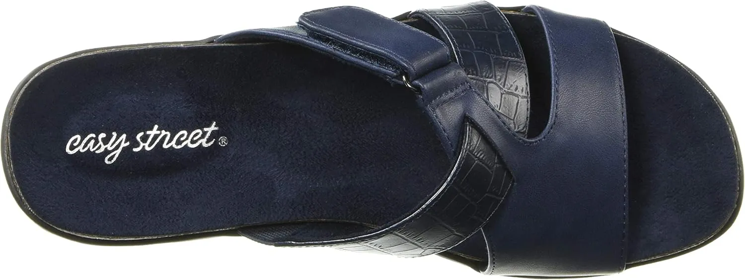 Easy Street Women's Frenzy Casual Sandal with Hook and Loop Closure