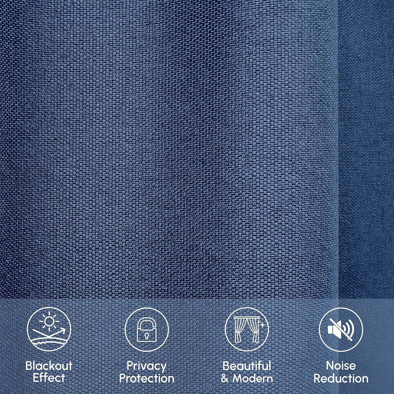 Elegant Comfort Blackout Grommet Top Curtains - 2 Panels Set - Window Treatment, Thermal Insulated, Room Darkening, Energy Saving Window Drapes for Living Room (Set of 2) - W54 X 63inch, Navy Blue