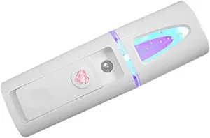 Elitzia ETSY054 Mini Humidifier Ultrasonic Galvanic Facial Steam Facial Spray Nano Mist Steamer Cost Effective Product Compact and Easy to Use Or Carry 4 Colors Optional CE Certificated (White)