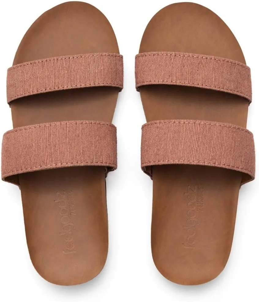Feelgoodz Women's Zensole Vistas Natural Rubber Strap Slide Sandals