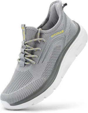 FitVille Men's Wide Walking Shoes Athletic Sneakers Lightweight Workout Slip-on Shoes for Flat Feet - Cloud Strider V1
