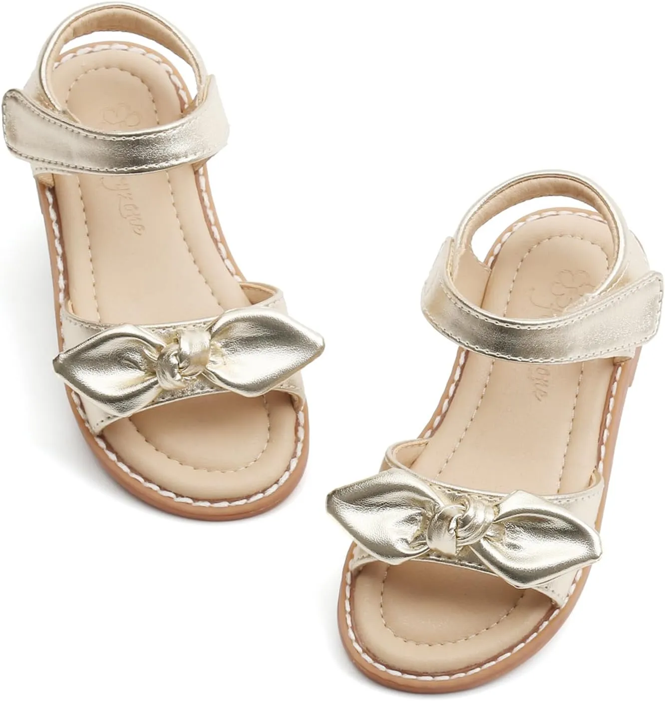 Flaryzone Toddler Little Girls Glitter Flower Open-Toe Flat Dress Sandals Summer Shoes
