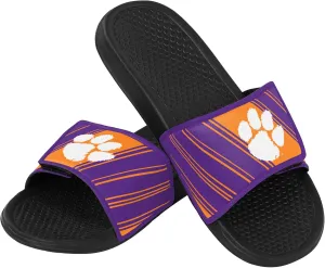 FOCO Men's NCAA College Team Logo Shower Sport Legacy Slide Flip Flop Sandals Clemson Velcro Large