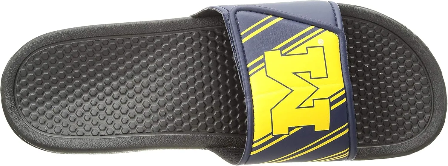 FOCO mens Ncaa College Team Logo Shower Sport Legacy Slide Flip Flop Sandals