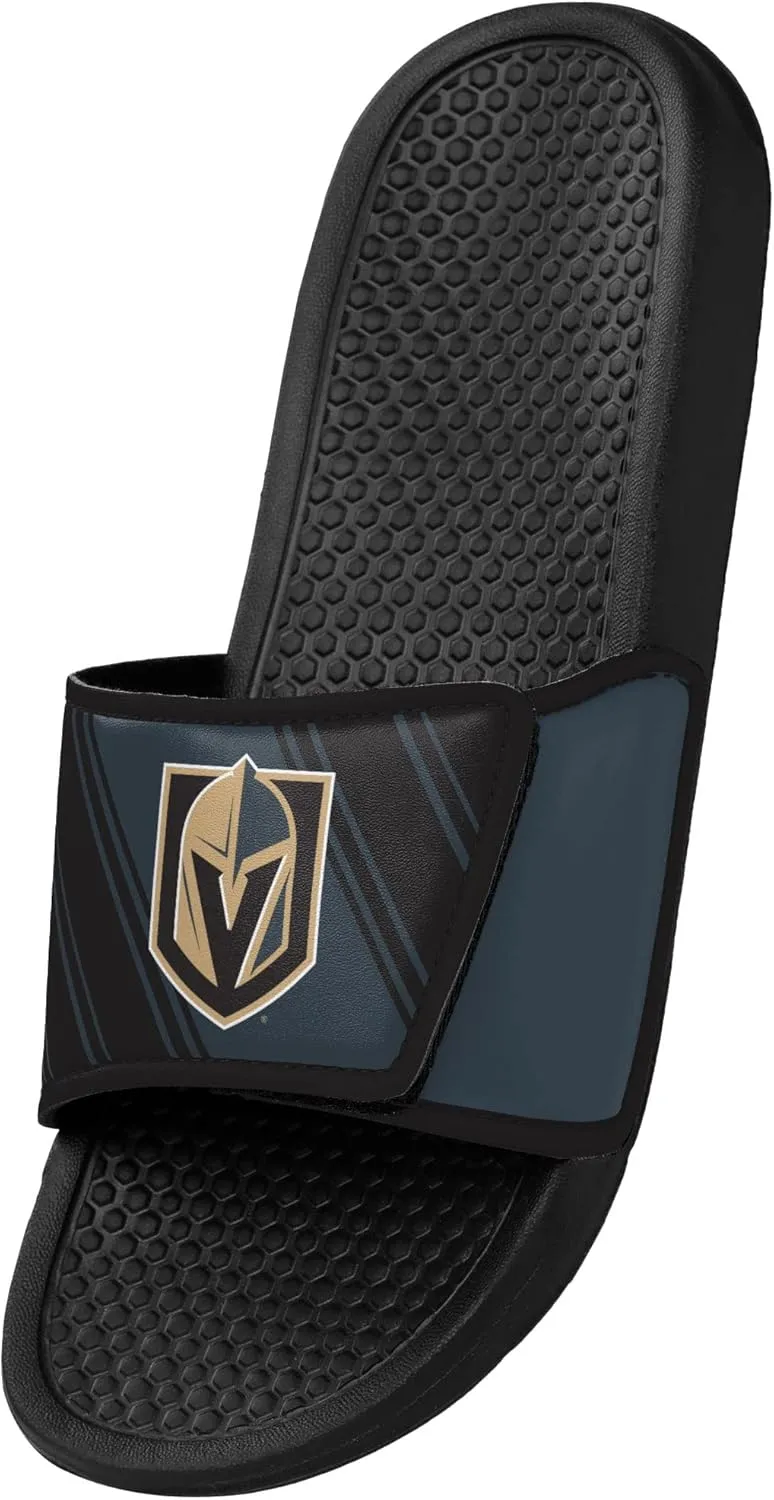 FOCO Men's NHL Team Logo Sport Shower Legacy Slide Flip Flop Sandals