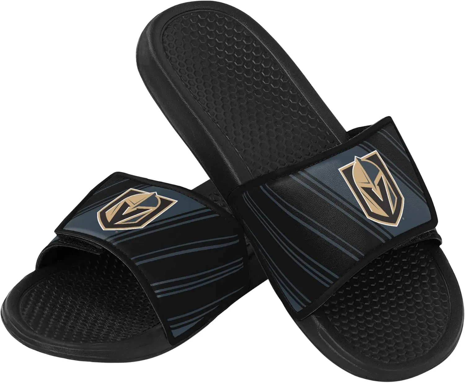FOCO Men's NHL Team Logo Sport Shower Legacy Slide Flip Flop Sandals