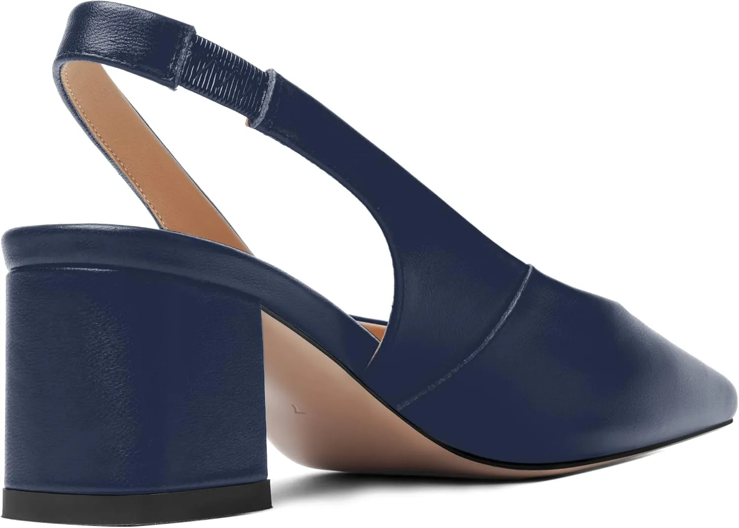 FOGEENA Womens Matte Square Toe Sexy Bridal Slip On Solid Chunky Leather Low Heel Pumps Shoes 2 Inch