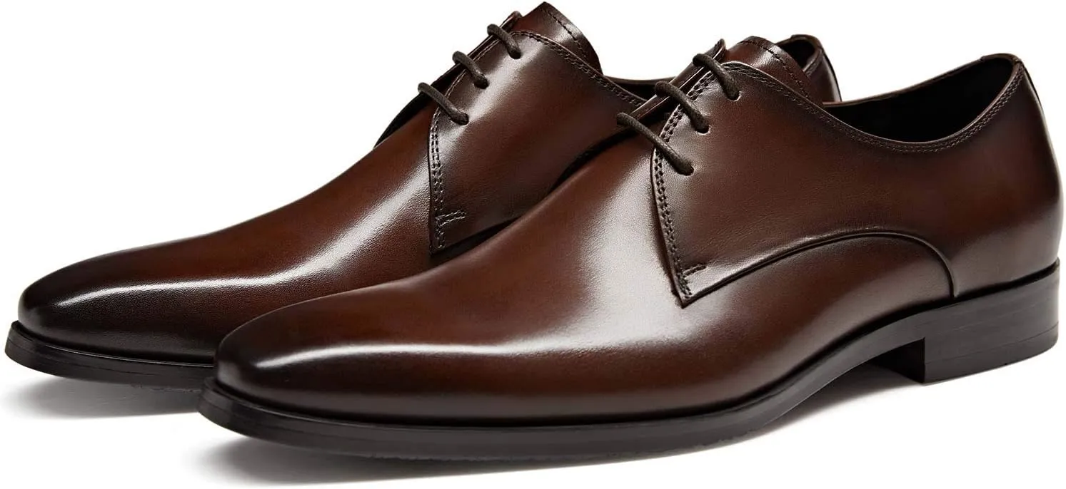 FRASOICUS Mens Oxford Shoes Genuine Leather Dress Shoes