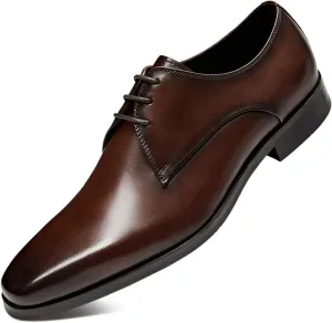FRASOICUS Mens Oxford Shoes Genuine Leather Dress Shoes