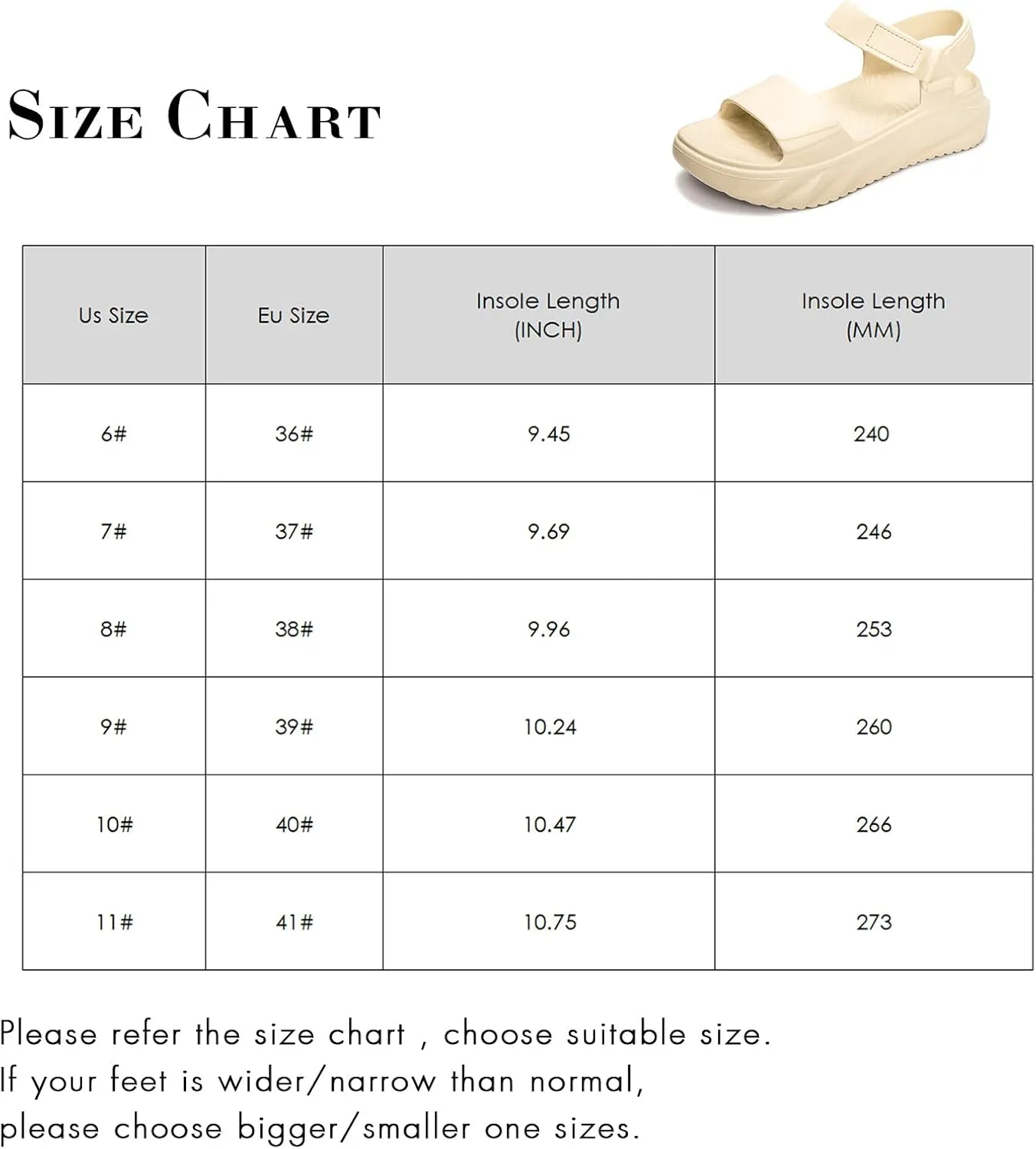 FUNKYMONKEY Women's Platform Plastic Sandals Ultra Light EVA Thick Sole Open Toe Waterproof Shoes