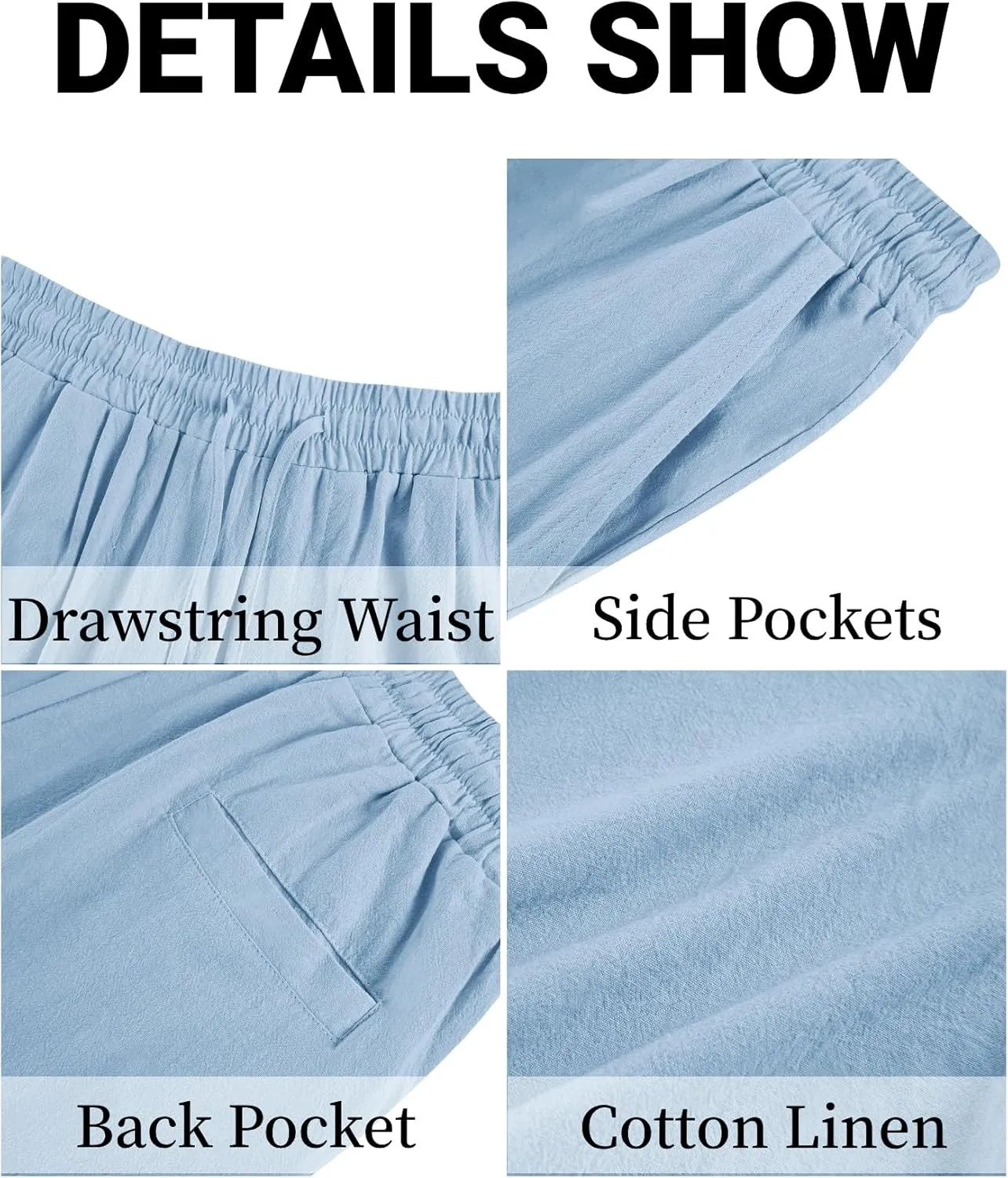 Gafeng Mens Harem Capri Pants Beach Yoga Baggy 3/4 Shorts Casual Drawstring Summer Wide Leg Pants