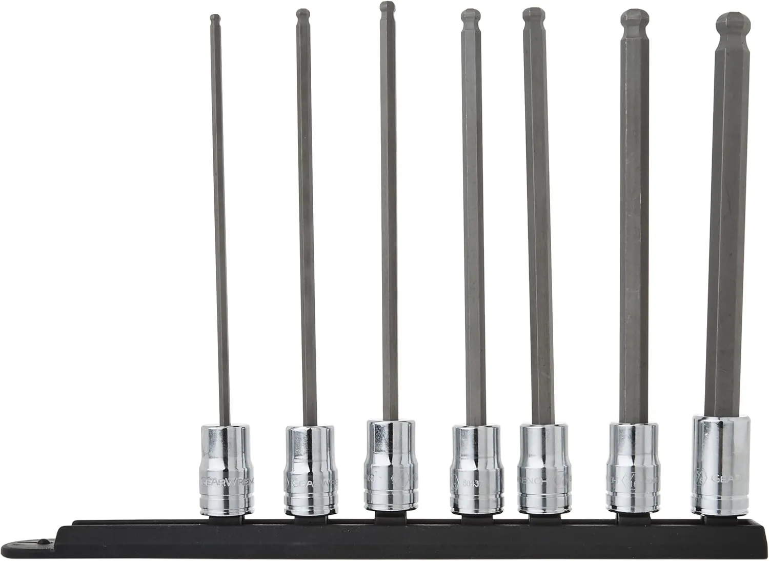 GEARWRENCH 7 Pc. 3/8" Drive Long Ball End Hex Bit SAE Socket Set - 80574