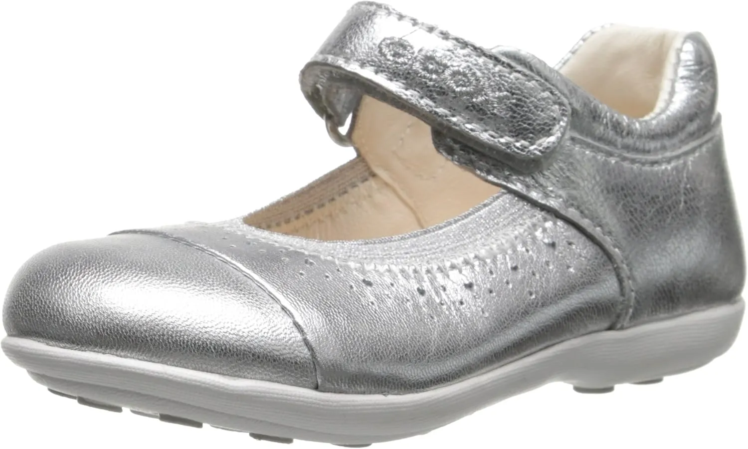 Geox Baby Jodie 66 First Walker (Toddler), Light Grey, 25 EU (8.5 M US Toddler)