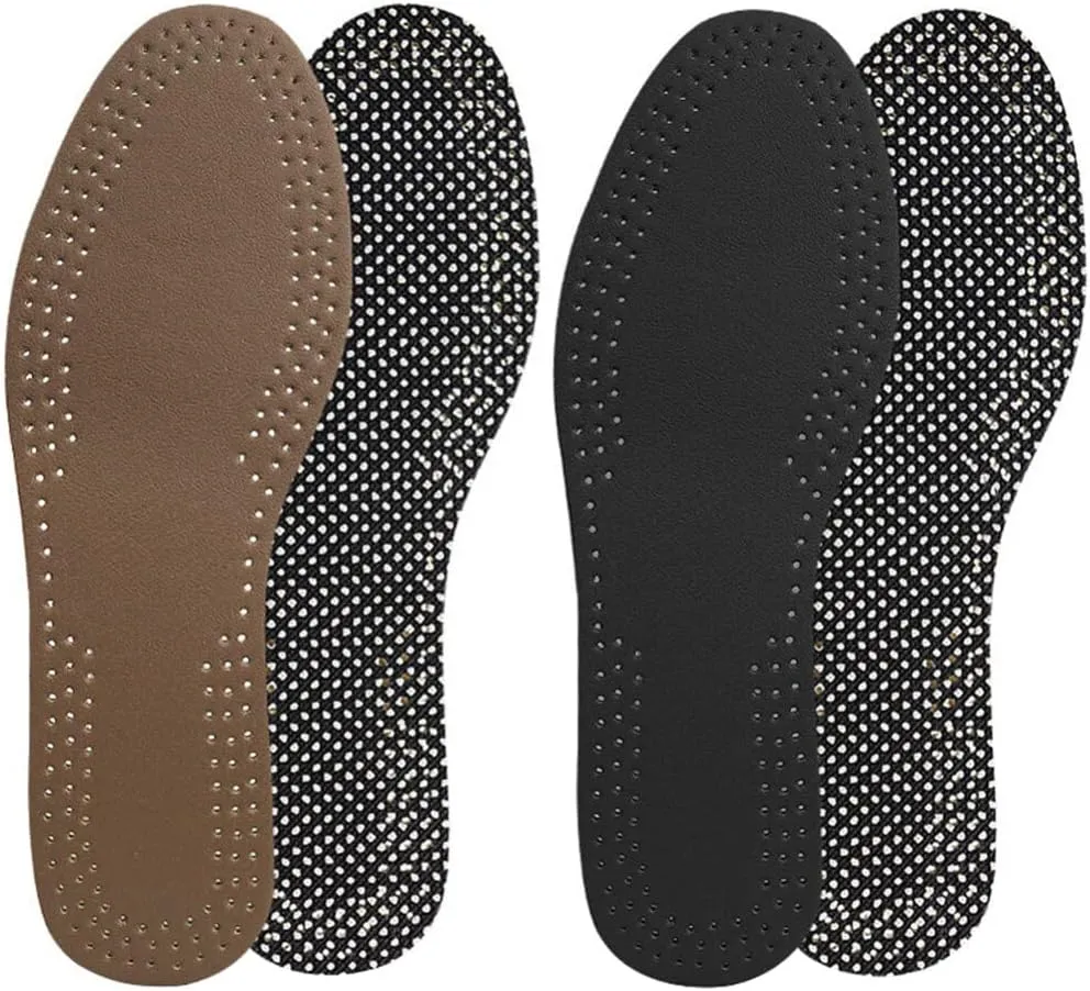GLEAVI 2 Pairs Insole Leather Shoe Inserts Running Shoe Inserts Plantillas Ortopédicas para Hombre Running Shoes Insert Eva Flip Leather Shoe Pad Mens Sandals Soles Miss Cowhide Sports