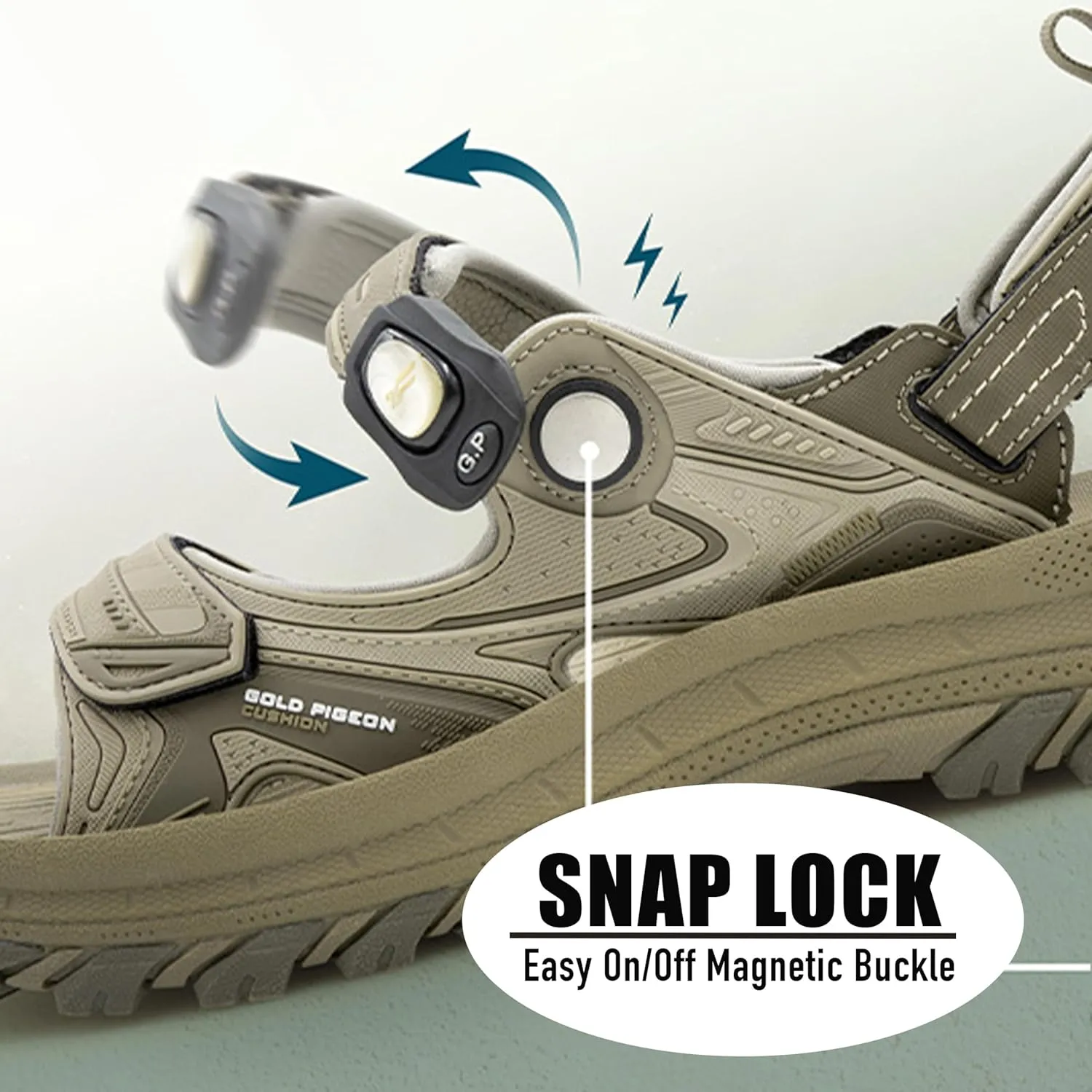 Gold Pigeon Shoes SIGNATURE Easy Snap Buckle Unisex -Child Outdoor Water Sandal for Kids Toddler Boys Girls