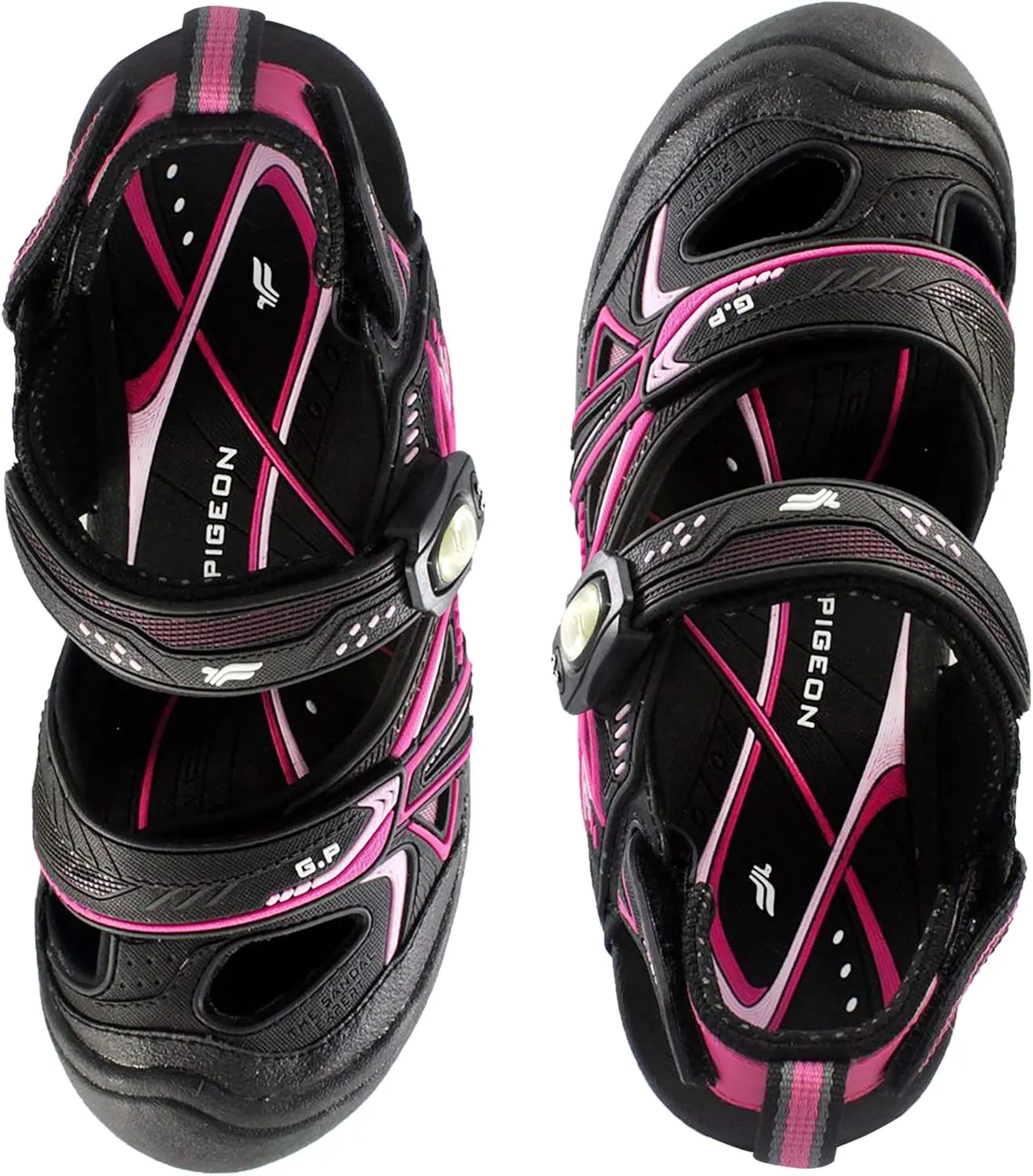 Gold Pigeon Shoes Toe Guard Unisex Outdoor Sandals, Easy Snap Lock Closure