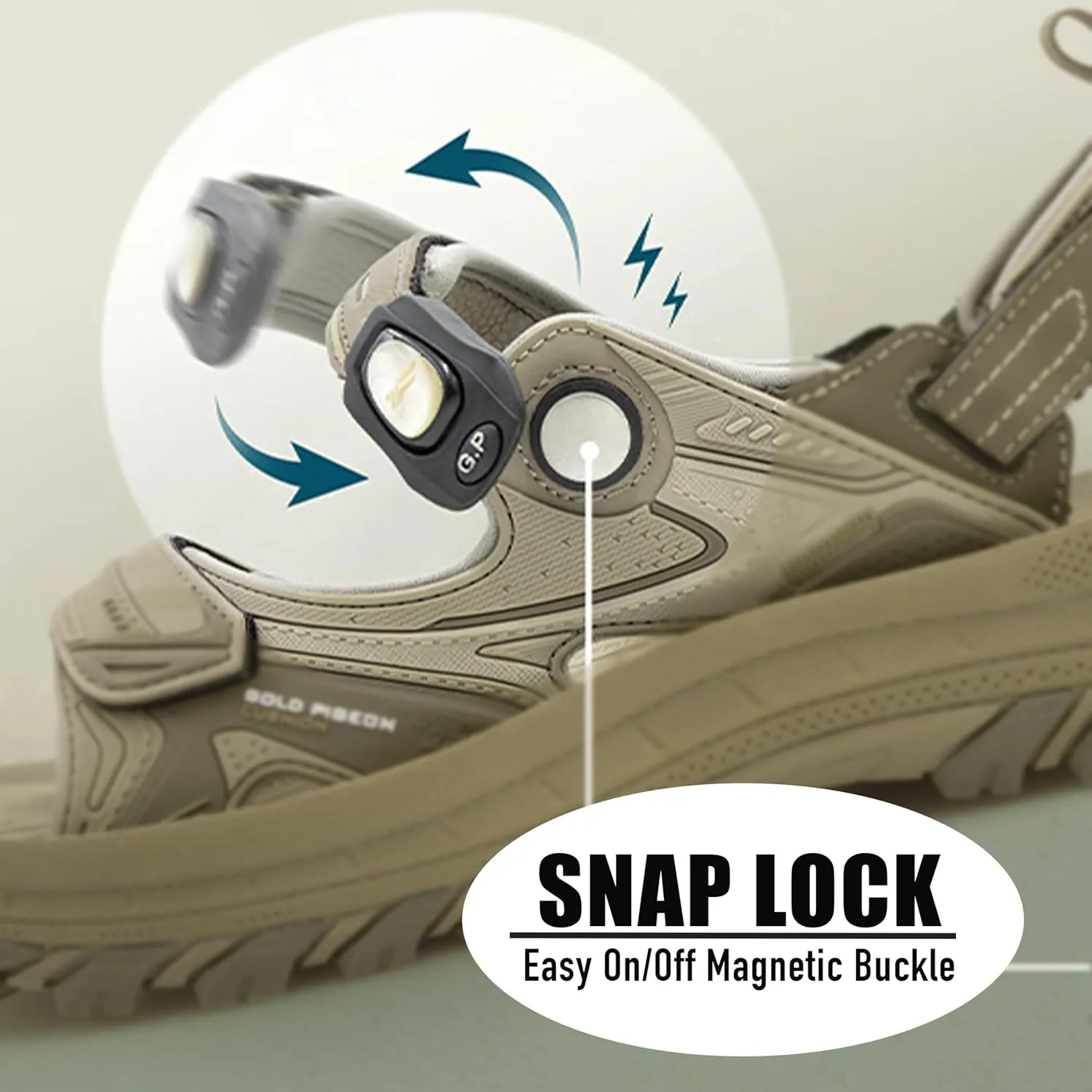 Gold Pigeon Shoes WATER RELEASE Unisex Sandals Easy SNAP LOCK Closure