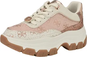 Guess Women's BERRETT Sneaker, Light Pink Logo Multi 680, 9.5