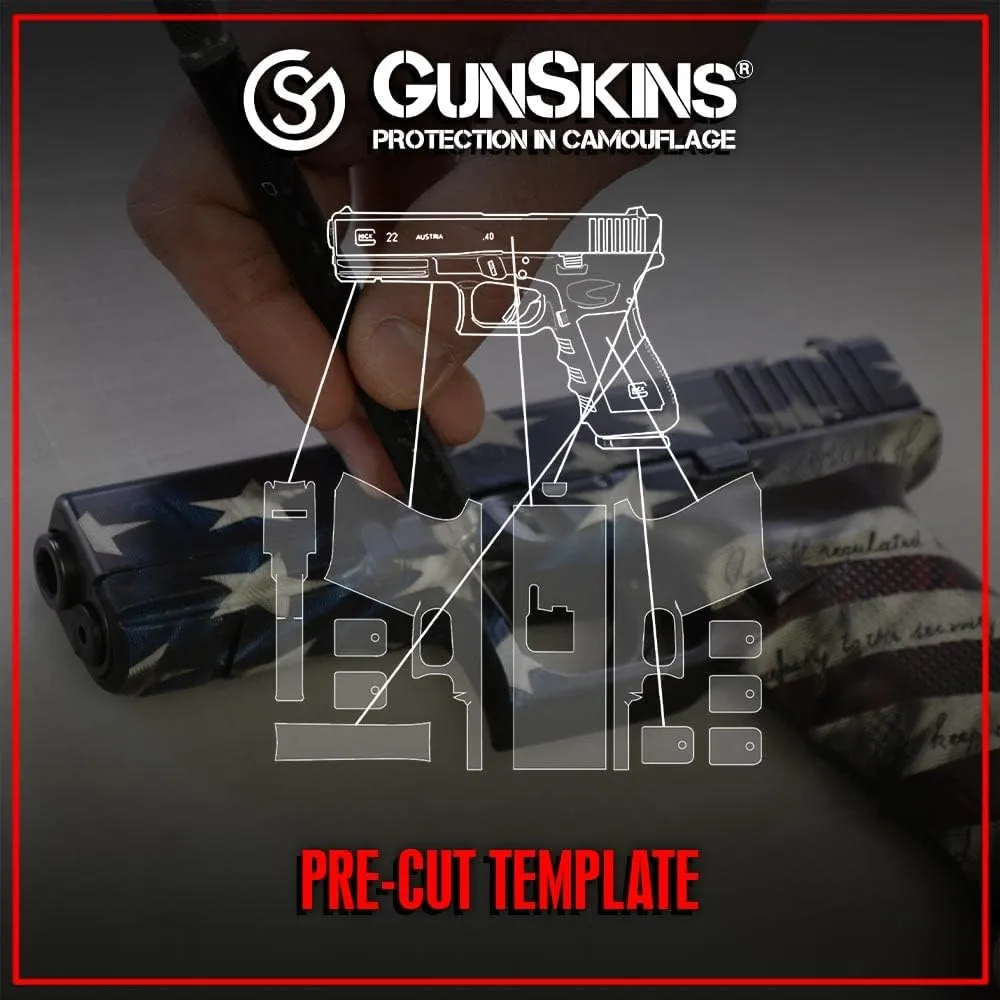 GunSkins Precut Pistol Skin for Glock 17 - Compatible with Airsoft AEG BB Gun - Vinyl Gun Wrap - Easy to Install - 100% Waterproof - Matte Finish - Made in USA