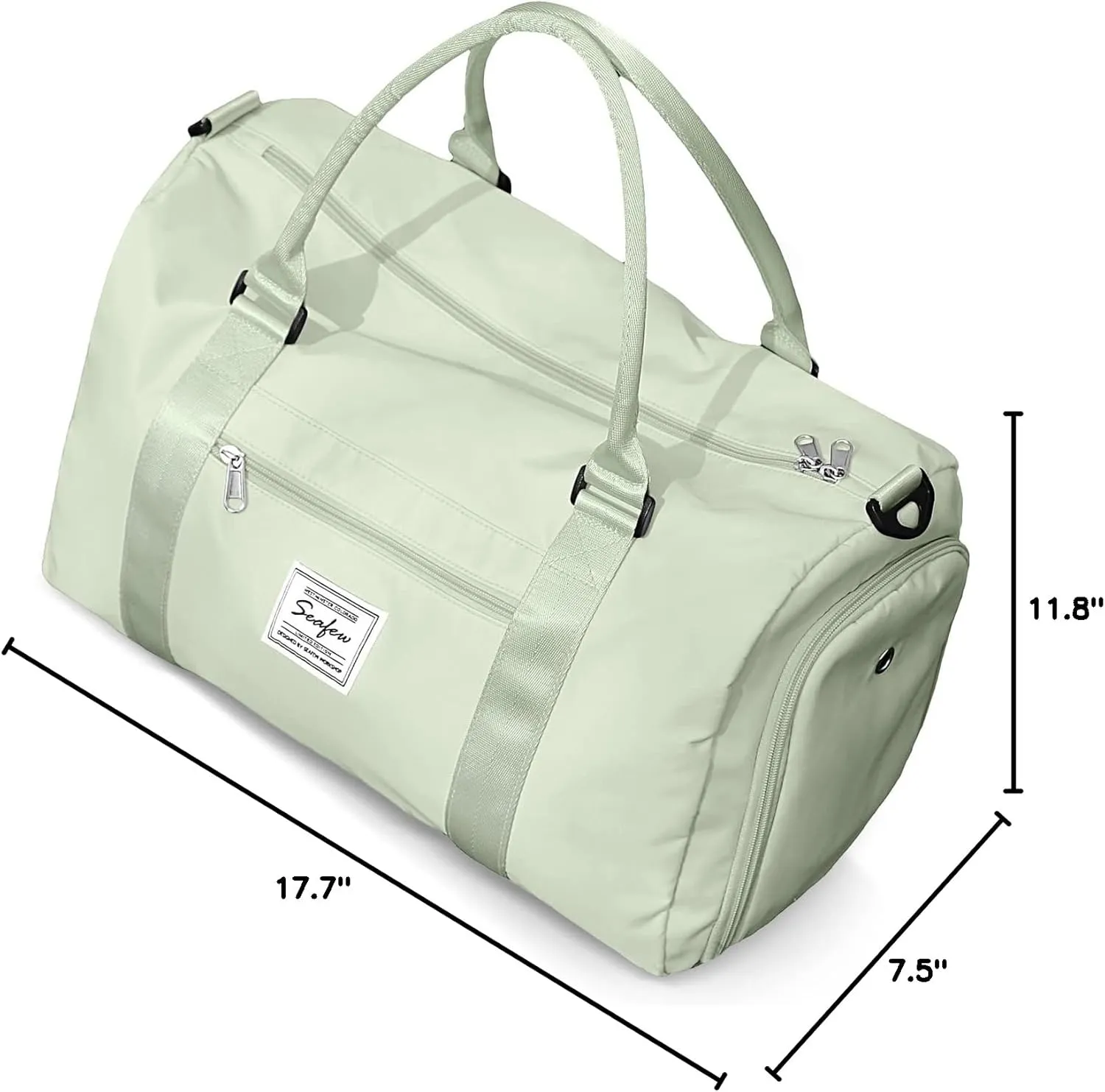 Gym Bags for Women Men with Shoes Compartment,Sports Duffle Bags Personal item travel Duffel Tote Bag Small Carry on Weekender Overnight Bag Workout Dance Bag Hospital Holdalls Grey Green