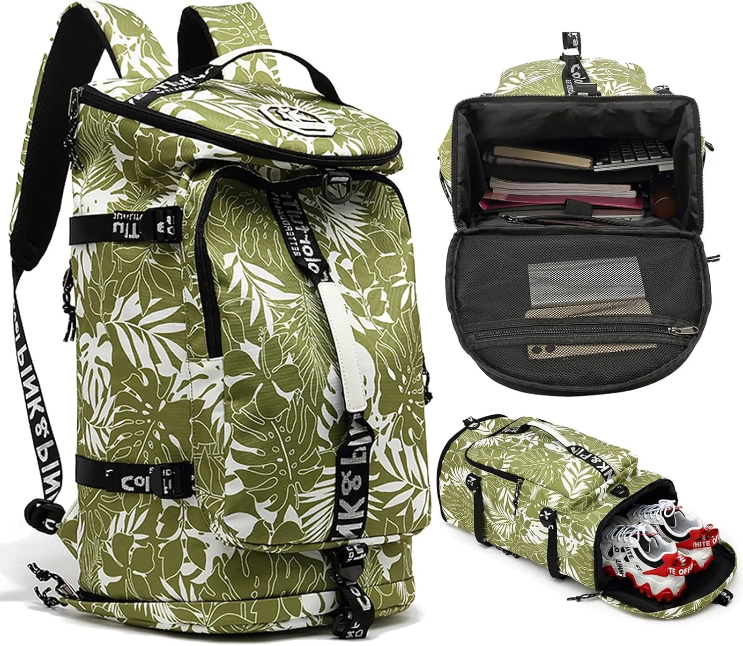 gym duffel bag backpack wrestling bag with shoe compartment 4 kinds of back method waterproof sports walking laptop