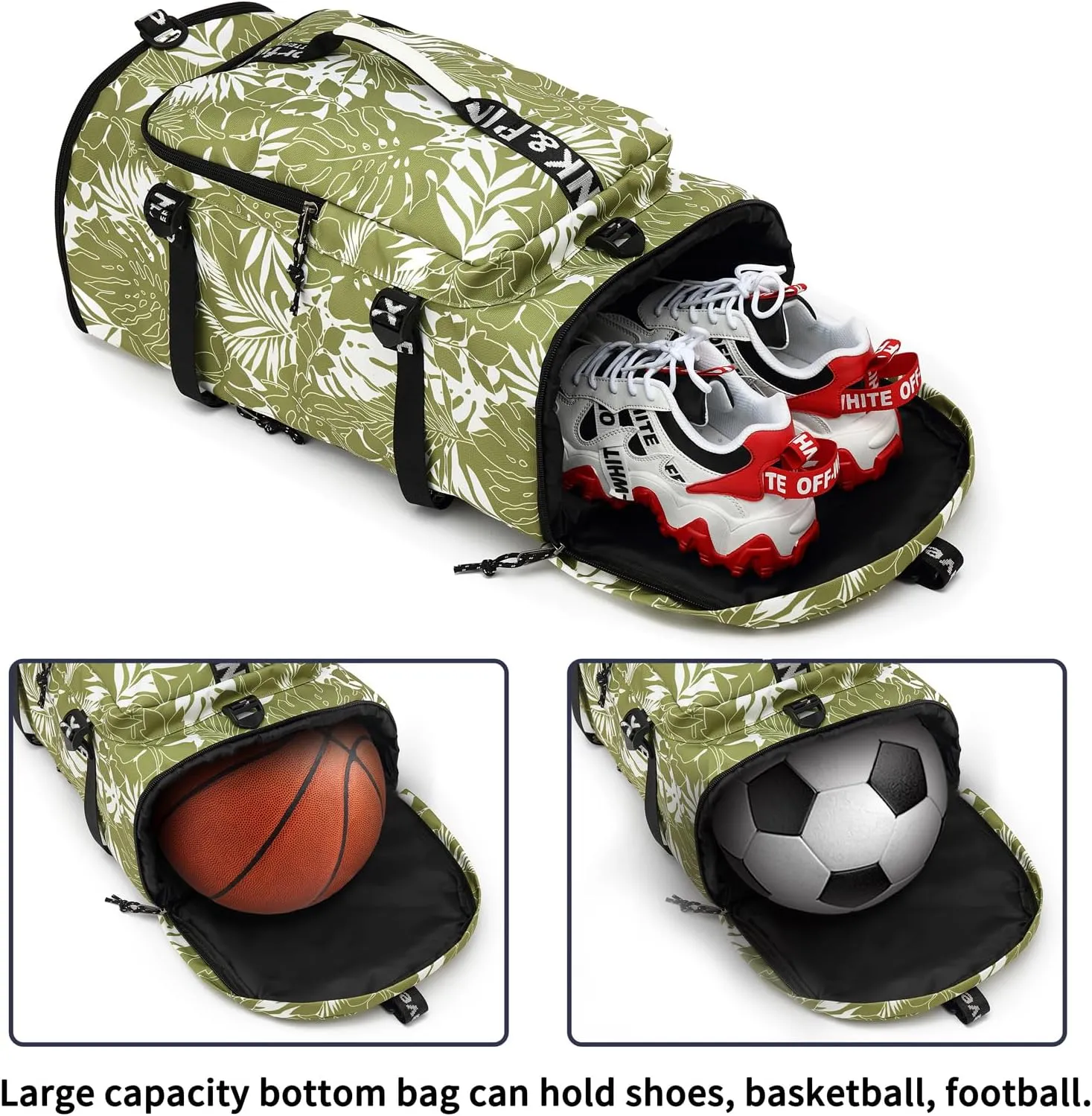 gym duffel bag backpack wrestling bag with shoe compartment 4 kinds of back method waterproof sports walking laptop