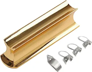 HANABASS 5Pcs Stainless Steel Guitar Slide Durable Hard Chrome Plated Finger Slides for Electric Guitars Nose Slide with Picks Easy to Use and Practical