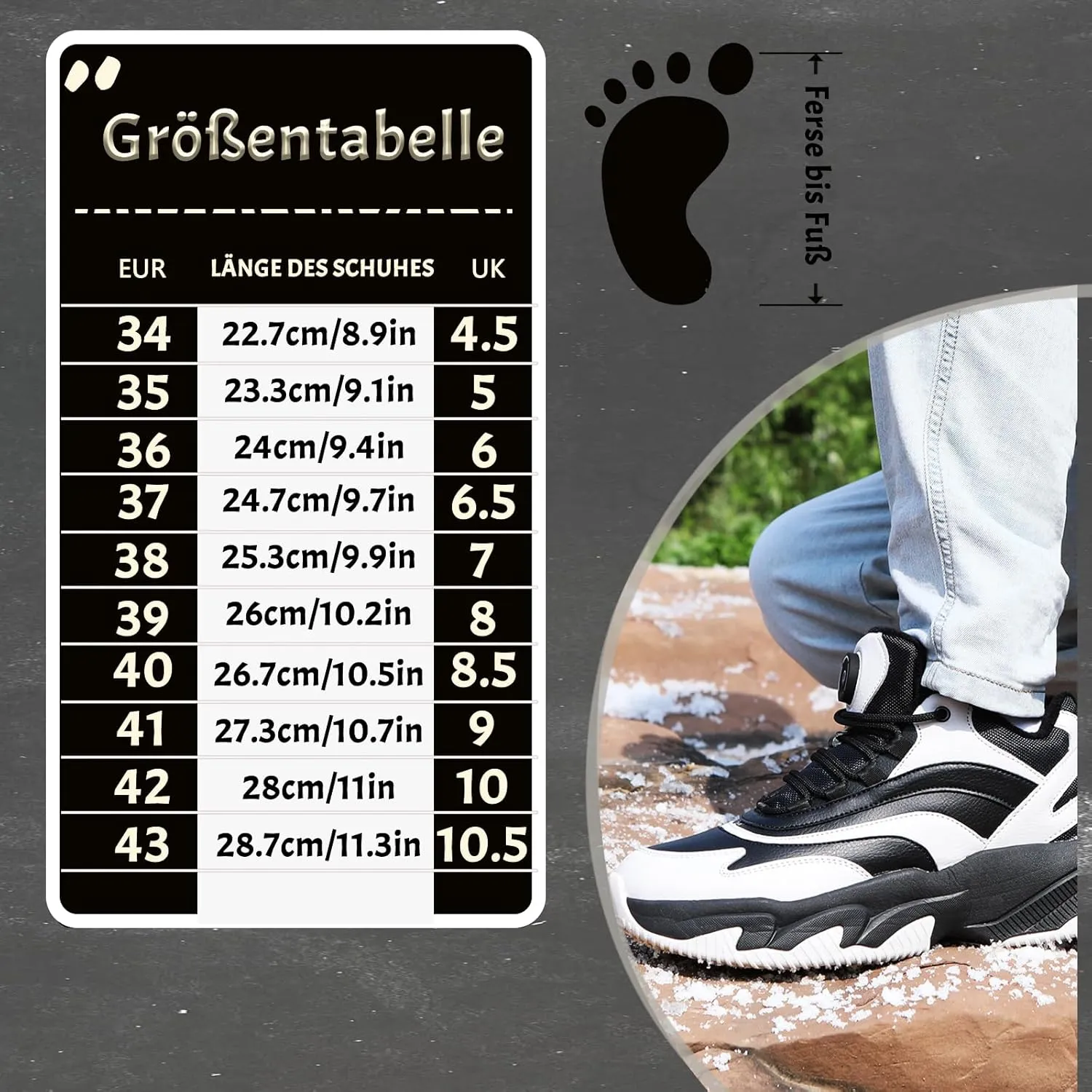 Heated Sports Shoes, Fever Suede Lining Sneakers for Men & Women 4000mAh Rechargeable Lithium Battery Power Supply 3 Temperature Settings Hiking Heating Device