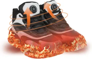 Heated Sports Shoes, Fever Suede Lining Sneakers for Men & Women 4000mAh Rechargeable Lithium Battery Power Supply 3 Temperature Settings Hiking Heating Device