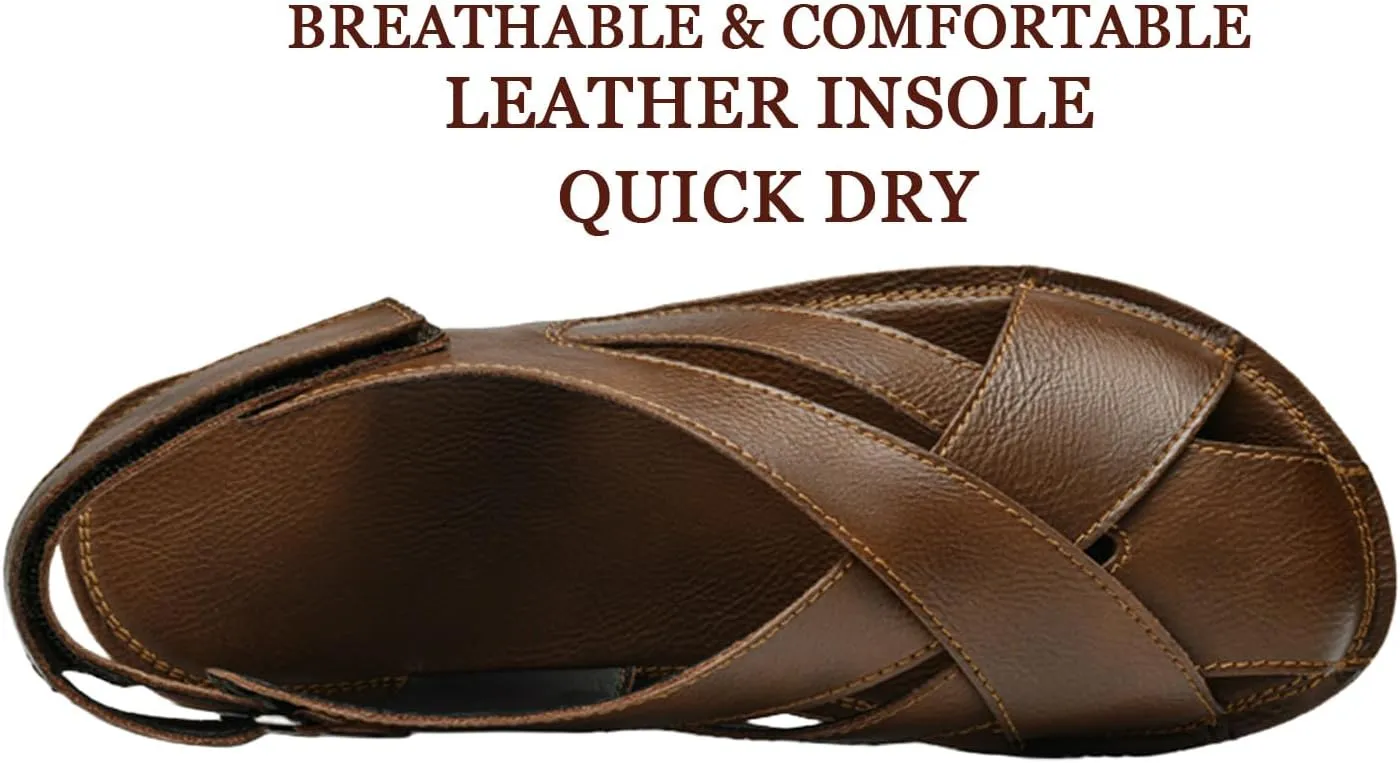 HESBITEUL Mens Sport Sandals Outdoor: Non-Slip MD Slide for Trail Hiking
