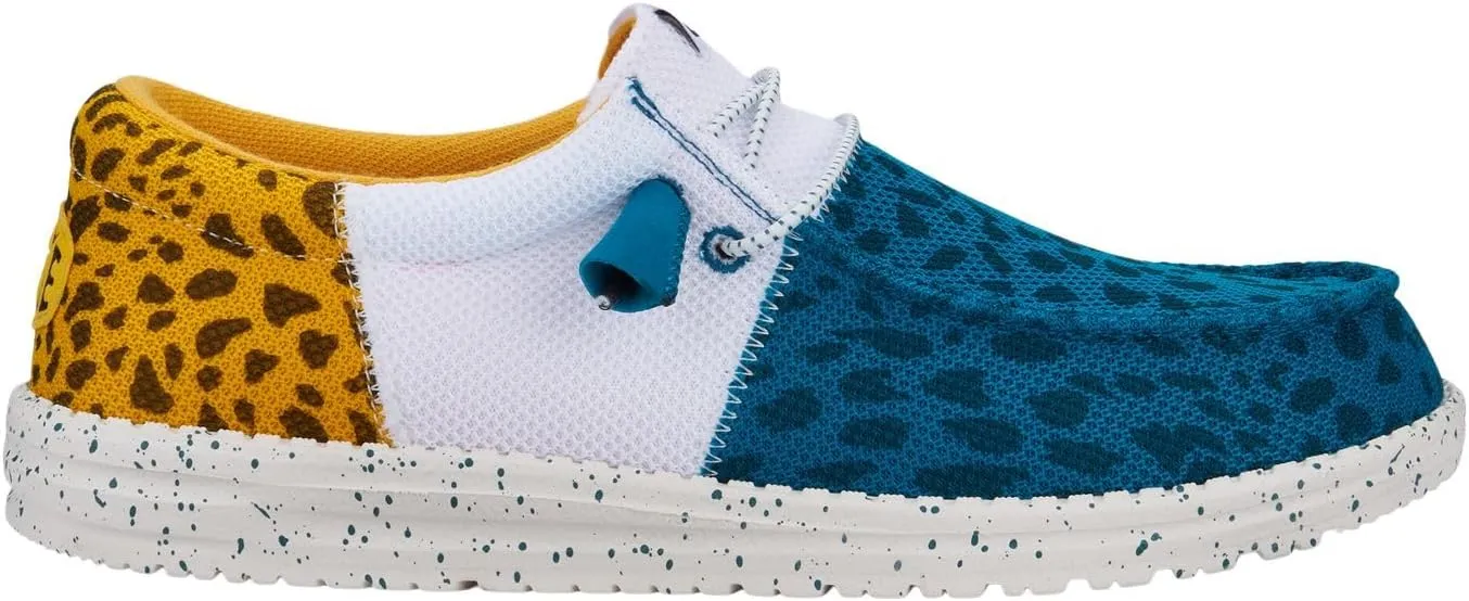 Hey Dude Wally Tri Party Animal Tropical Teal/White Size 7, Men’s Shoes, Men's Slip-on Loafers, Comfortable & Light-Weight