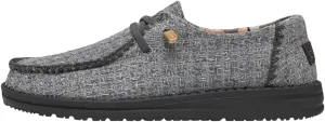 Hey Dude Women's Wendy Woven Cinder Size 8 | Women’s Shoes | Women’s Lace Up Loafers | Comfortable & Light-Weight