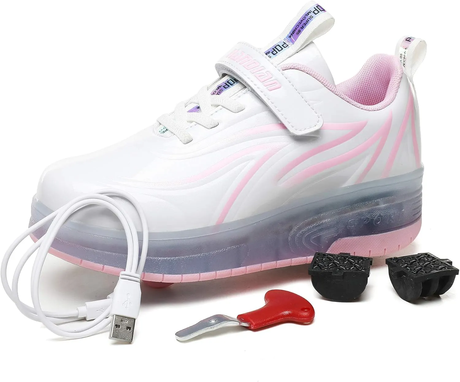 HHSTS Kids Shoes - New Upgraded with Wheels LED Light Color Shoes Shiny Roller Skates Skate Shoes Simple Kids Gifts Boys Girls The Best Gift for Party Birthday Christmas Day
