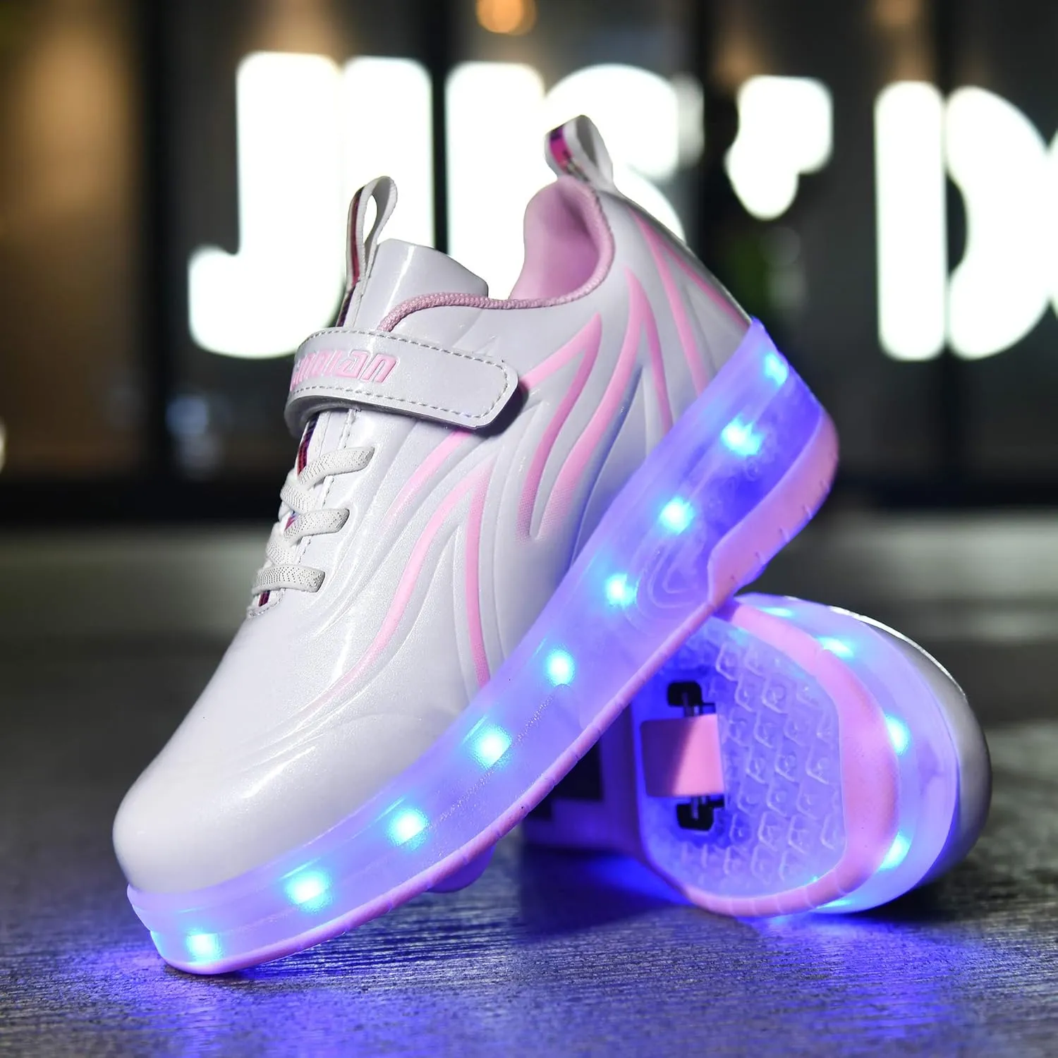 HHSTS Kids Shoes - New Upgraded with Wheels LED Light Color Shoes Shiny Roller Skates Skate Shoes Simple Kids Gifts Boys Girls The Best Gift for Party Birthday Christmas Day