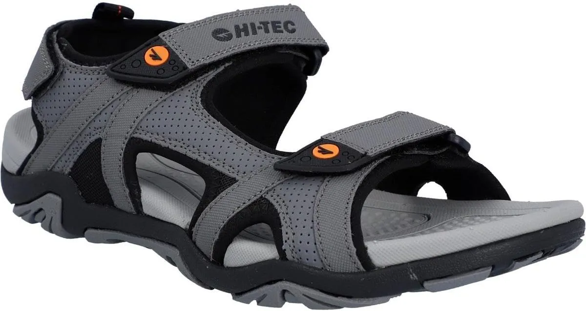 HI-TEC Crater Sandal Steel Grey/Black/Orange UK 10 Steel Grey/Black/Orange