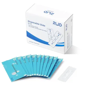High Precision Hemocytometer, Disposable C100 Cell Counter Slides, 10 µl Capacity Digital Blood Count Cell Counting Chambers, Fit for RWD C100, Thermo Fisher Countess, Nanoentek EVE(Box of 50 Pcs)