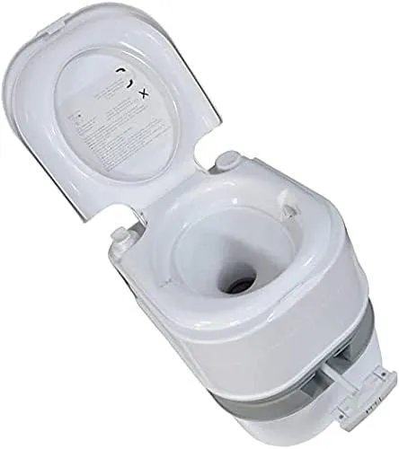 HTTMT- Portable Toilet 24L 6 Gallon Flush Travel Camping Outdoor/Indoor Commode Potty [P/N: ET-TOILET002-24L]