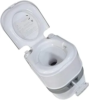 HTTMT- Portable Toilet 24L 6 Gallon Flush Travel Camping Outdoor/Indoor Commode Potty [P/N: ET-TOILET002-24L]